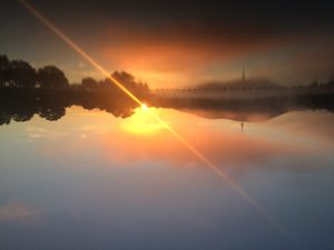 Morning sunrise over Lake Burley Griffin