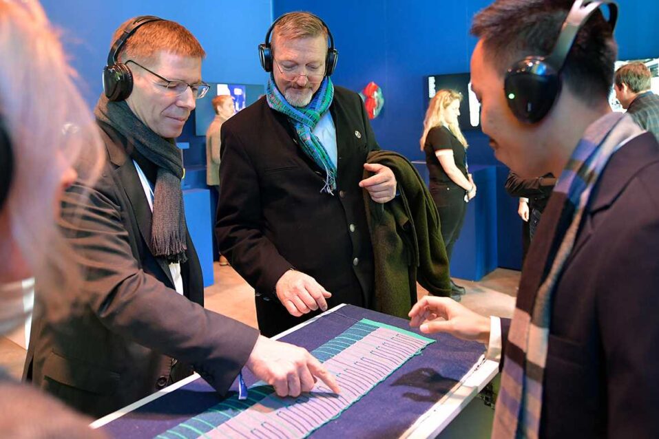 PeoplePeople attending an exhibition at World Economic Forum 2020