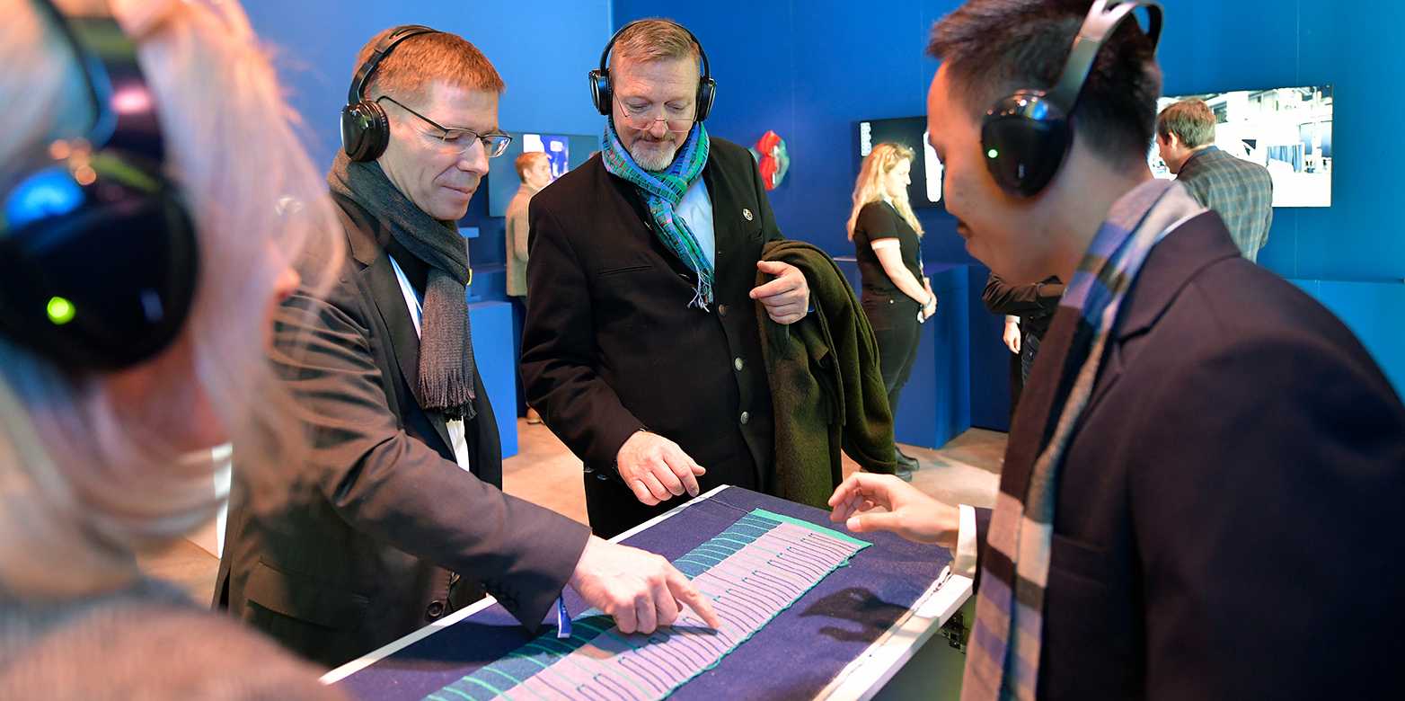 PeoplePeople attending an exhibition at World Economic Forum 2020