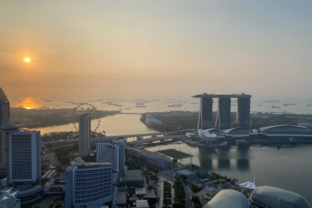 Sunrise over Marina Bay