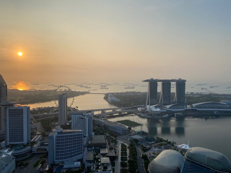 Sunrise over Marina Bay