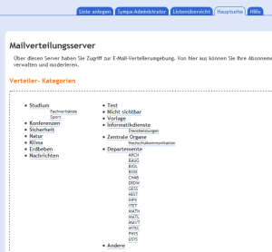Sympa-Mailverteilungsserver